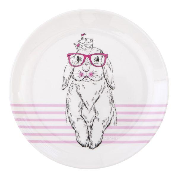 All 4 Ella Melamine Plate - Bunny Pink-Outlet Shop For Kids