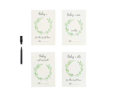 All 4 Ella Personalised Milestone Cards – White With Marker-Outlet Shop For Kids