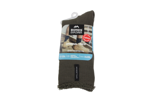 Bonds Explorer Mens Original Wool Blend Sock 1 Pack - Olive