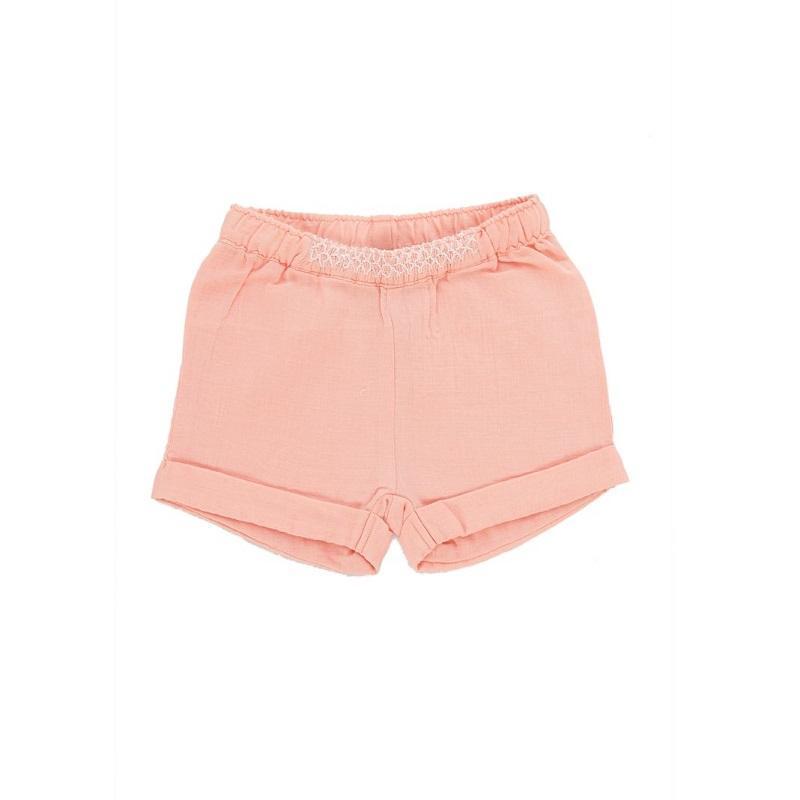 Tiny Twig Organic Smock Shorts - Apricot Blush-Outlet Shop For Kids