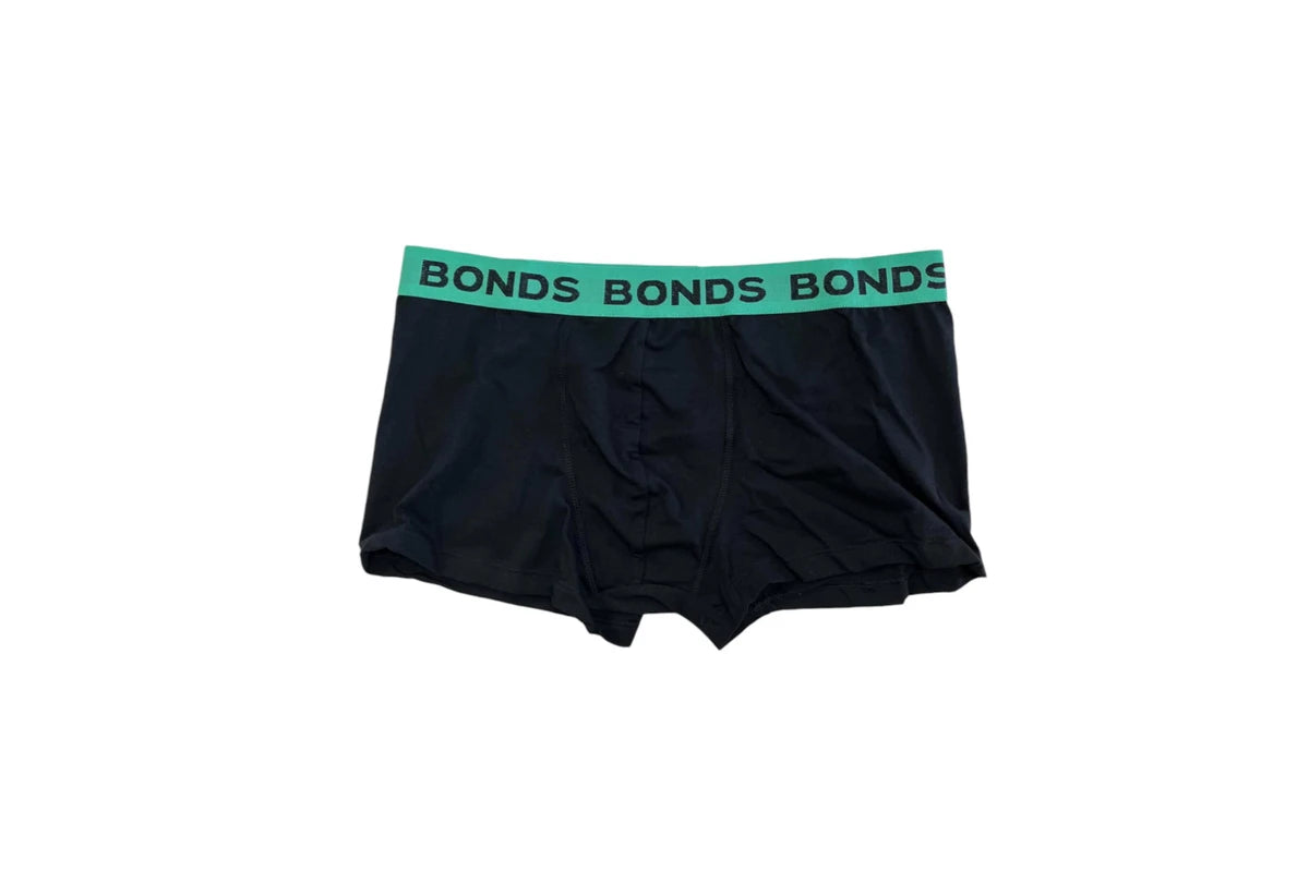 Bonds Men's Core Trunk Black/Green Underwear