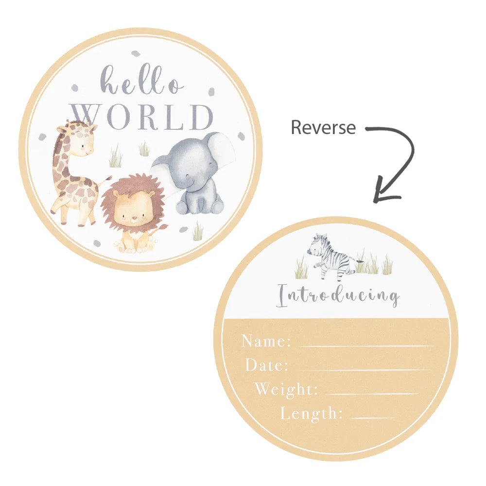 Living Textiles Hello World Gift Set - Savanna Babies