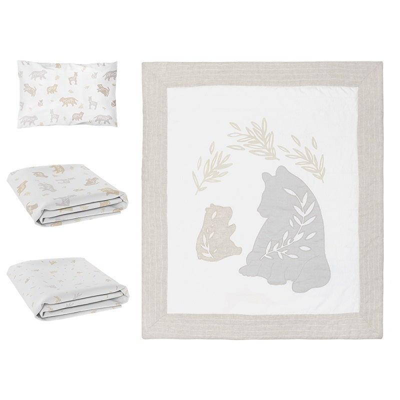 Living Textiles 4 Piece Nursery Set - Bosco Bear