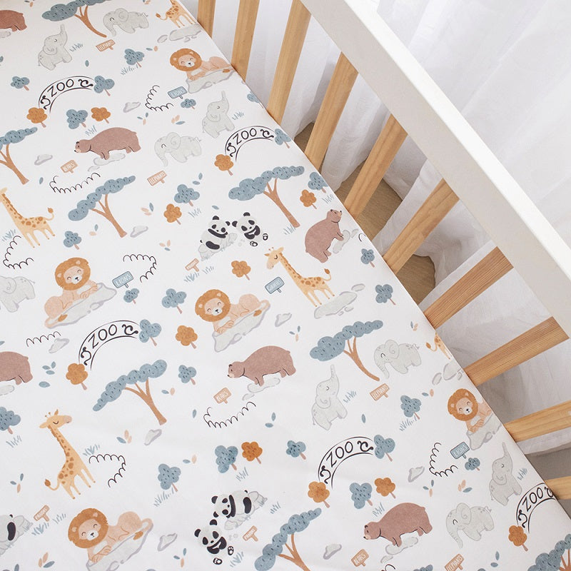 Living Textiles 4 Piece Nursery Set - Day at the Zoo