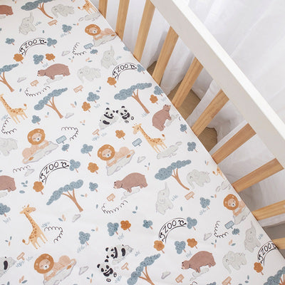 Living Textiles 4 Piece Nursery Set - Day at the Zoo