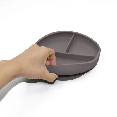 Playette Silicone Divided Plate - Grey