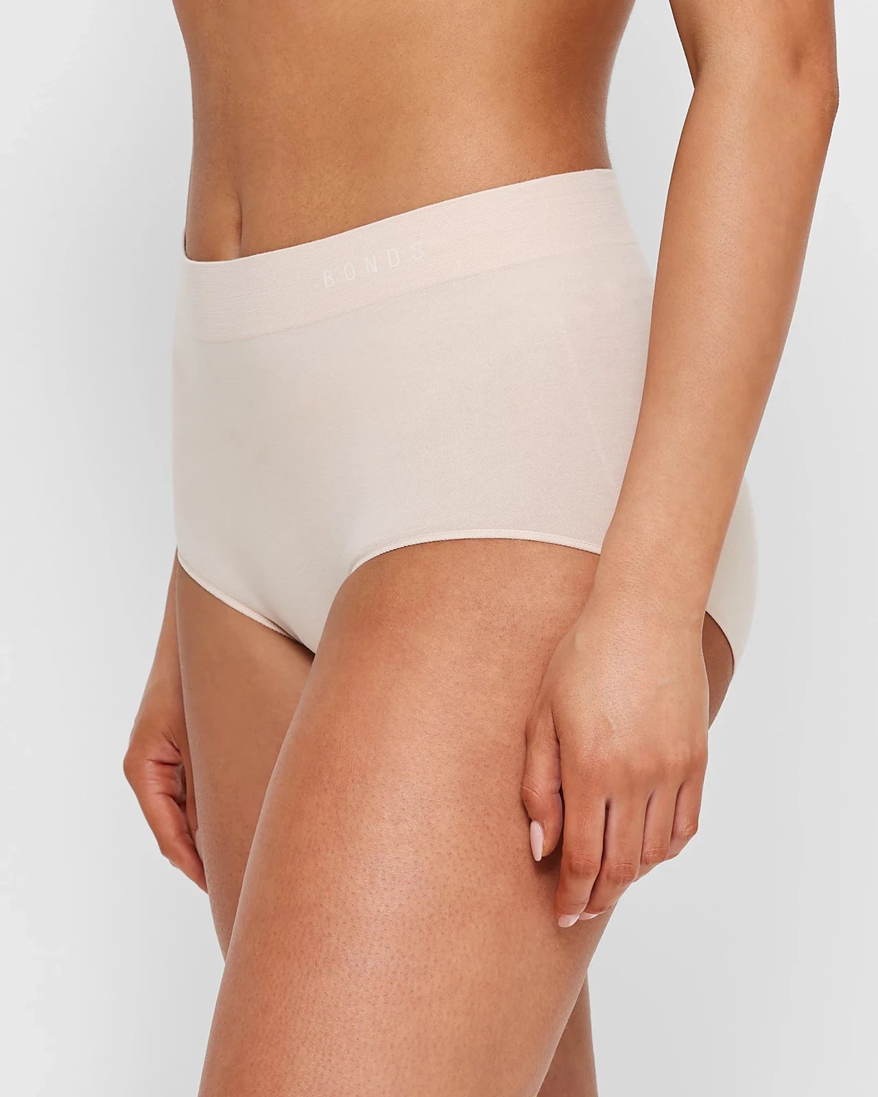 Bonds Womens Comfytails Side Seamfree Full Brief 2 Pack - Macadamia