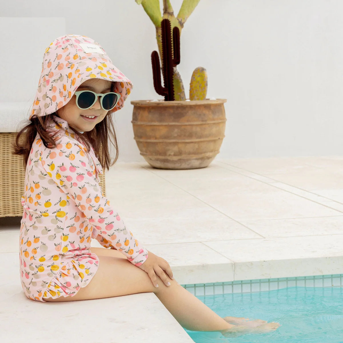 Kapow Kids Citrus Swim Hat UPF50+