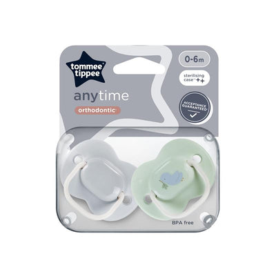 Tommee Tippee Anytime Soothers 0-6 Months 2 Pack - Bird Pack