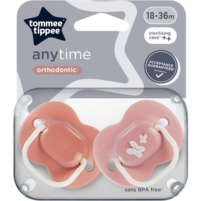 Tommee Tippee Fun Style Orthodontic Soothers 18-36 Months 2 Pack - Butterfly Pack