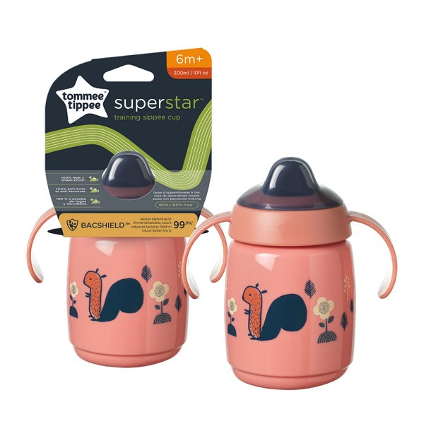 Tommee Tippee Superstar Training Sippee Cup 300ml 6m+ - Rose