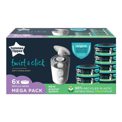 Tommee Tippee Twist & Click Nappy Disposal Refills 6 Pack