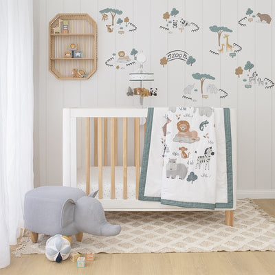 Living Textiles Removable Wall Decals - Day At The Zoo