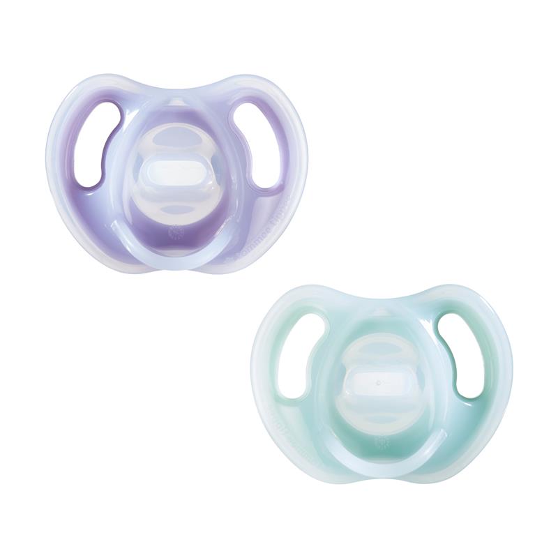 Tommee Tippee Ultra Light Silicone Soother 6-18 Months 2 Pack - Lilac / Green
