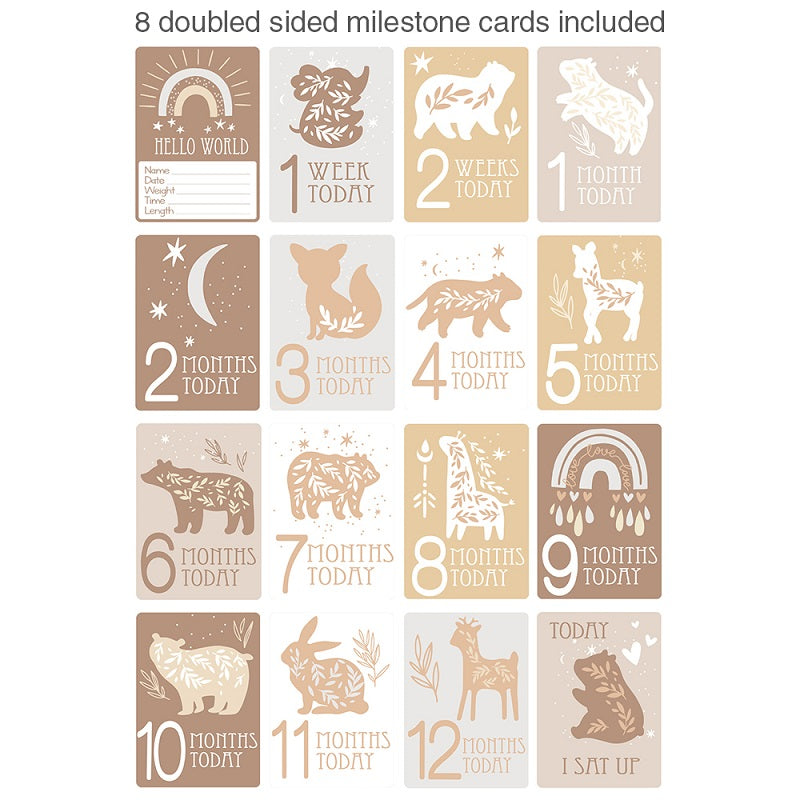 Living Textiles Play Mat With Milestone Cards - Bosco Bear