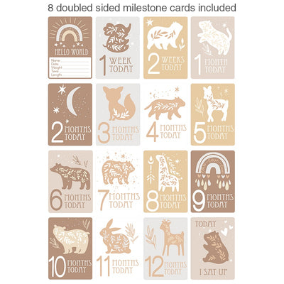 Living Textiles Play Mat With Milestone Cards - Bosco Bear