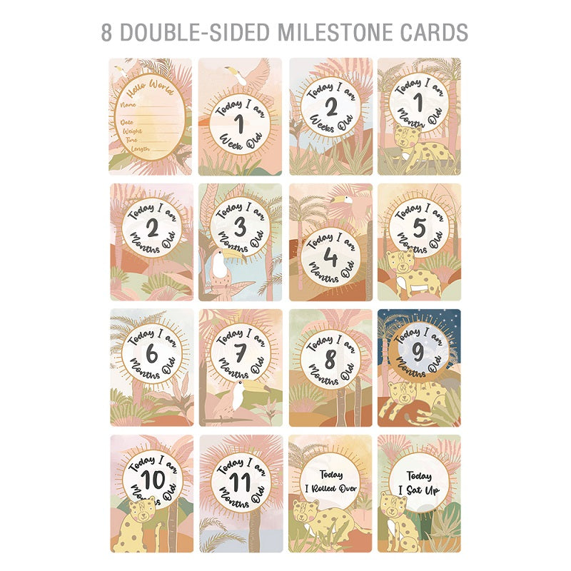 Living Textiles Playmat With Milestone Cards - Tropical Mia