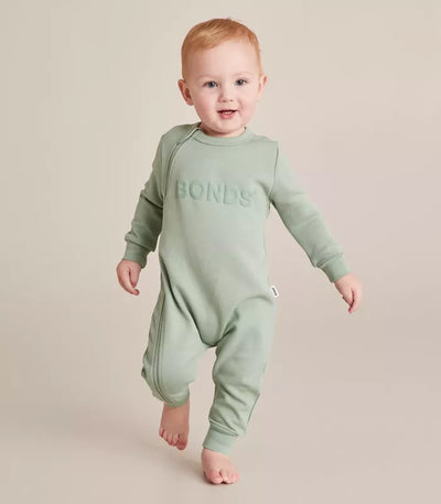 Bonds Tech Sweats Zip Wondersuit - Misty Sage Green