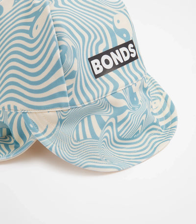 Bonds Swim Hat - Summer Swirl Pale Blue