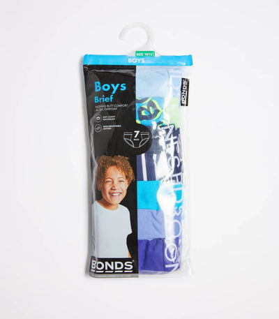 Bonds Boys Brief 7 Pack - Blue Pack