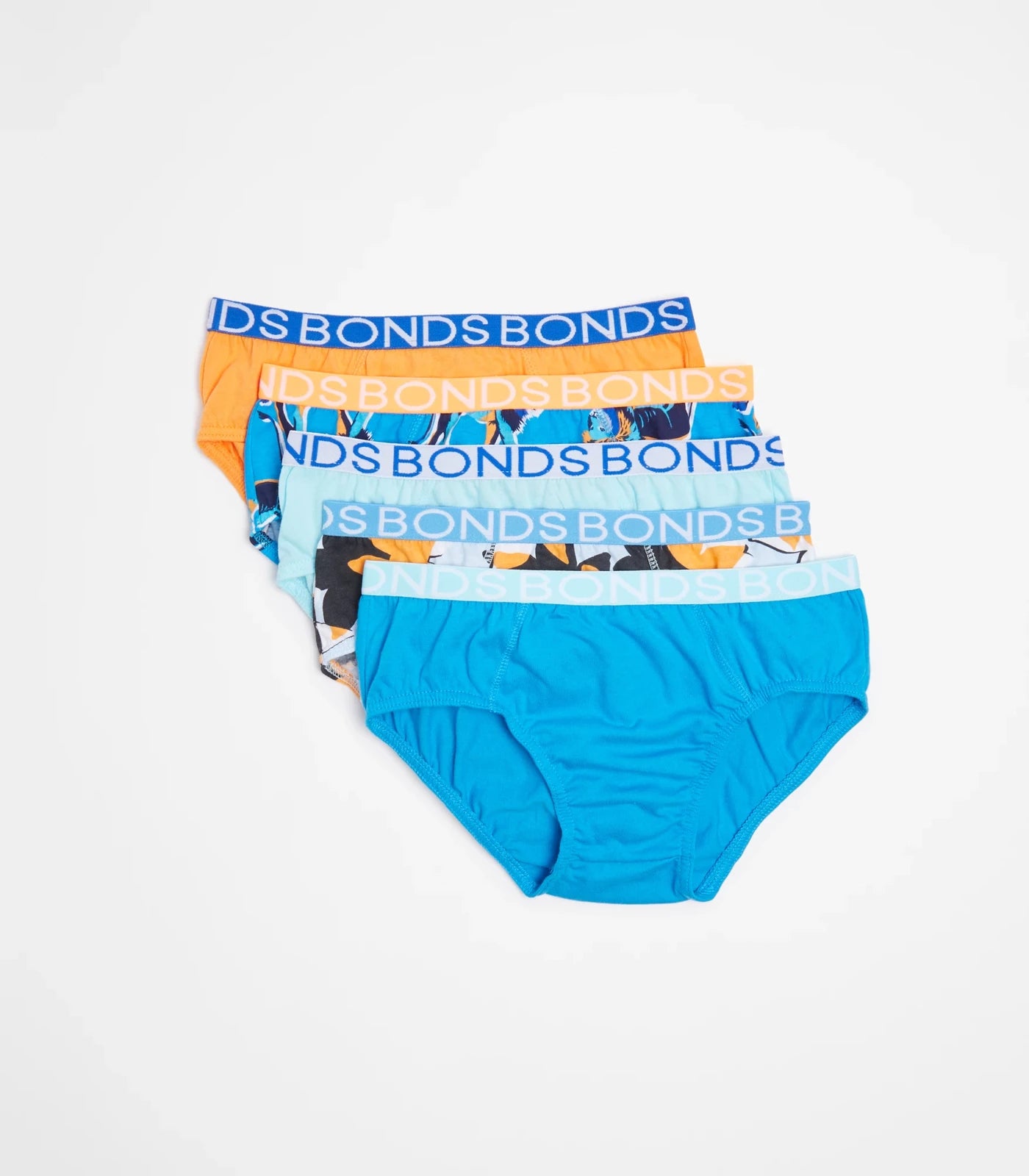 Bonds Boys Brief 5 Pack - Kings Of The Jungle