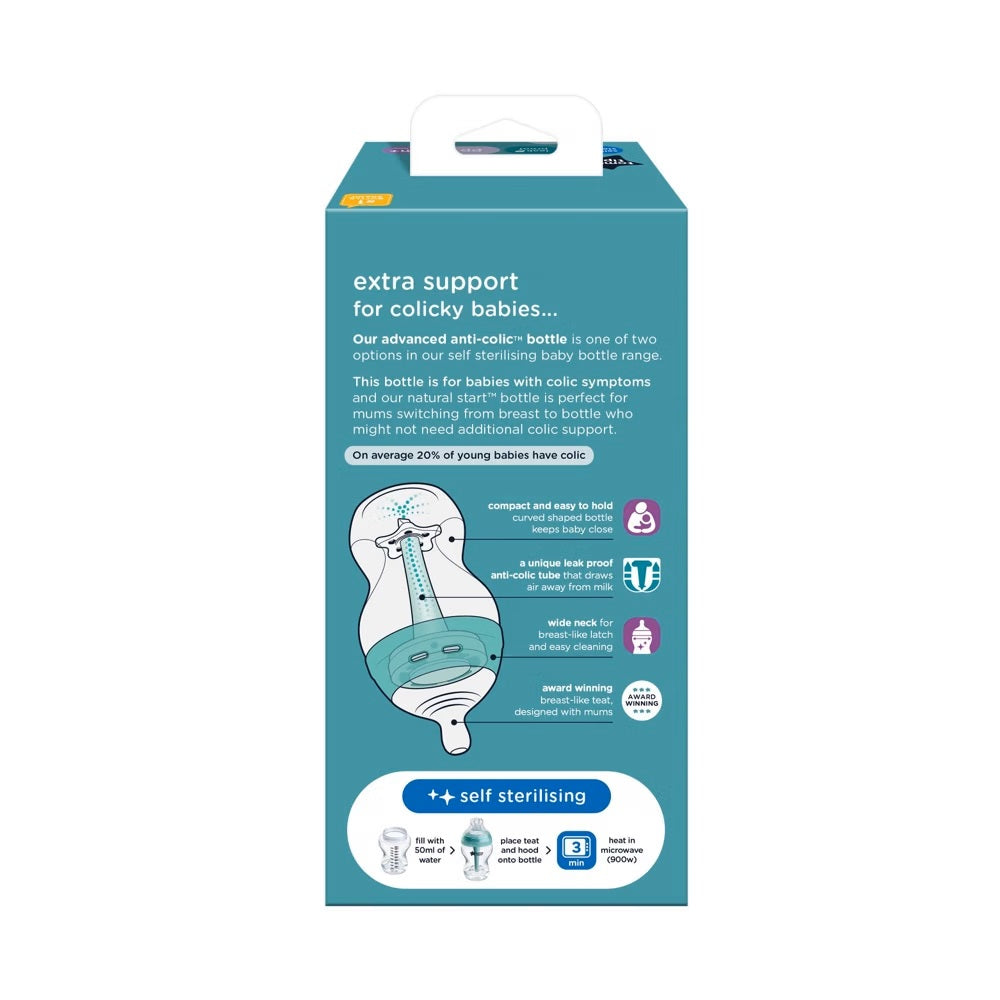 Tommee Tippee Advanced Anti-Colic Baby Bottle 1 Pack 260ml