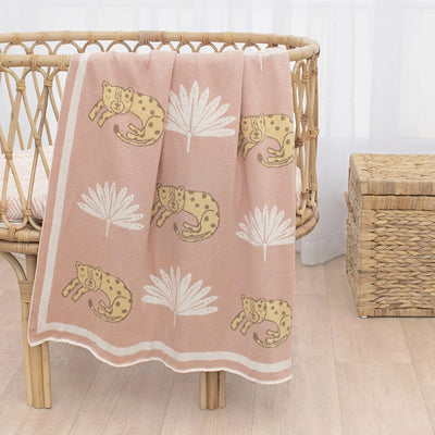 Living Textiles 100% Cotton Knit Pram Blanket - Tropical Mia