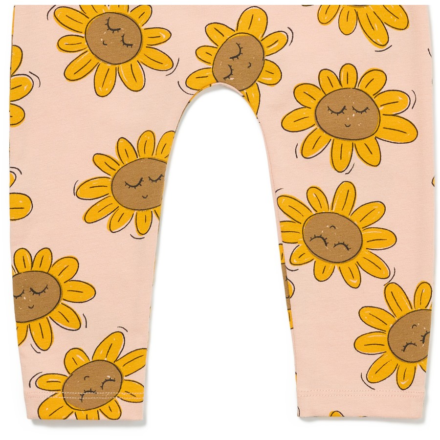 Bonds Stretchies Leggings - Sleepy Sunflowers Pink