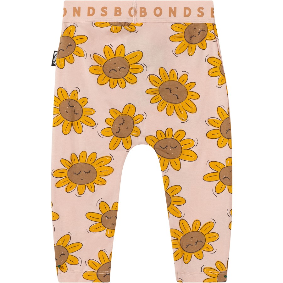 Bonds Stretchies Leggings - Sleepy Sunflowers Pink