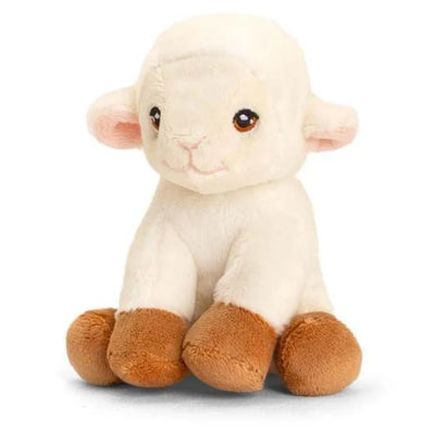 Keeleco 12cm Farm Animals Soft Plush Toy 3y+ - Lamb White