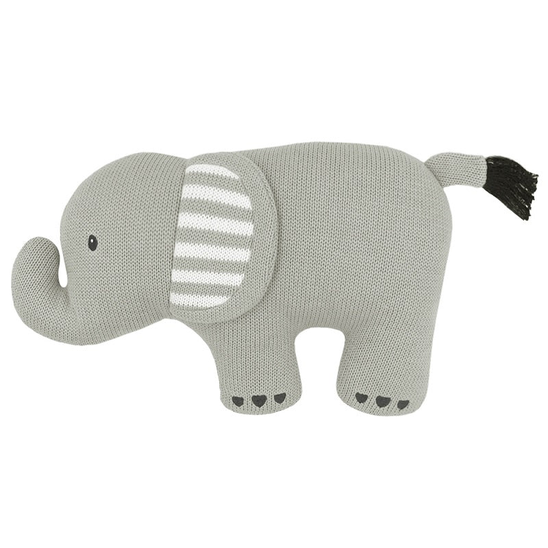 Living Textiles 100% Cotton Knit Cushion - Elephant