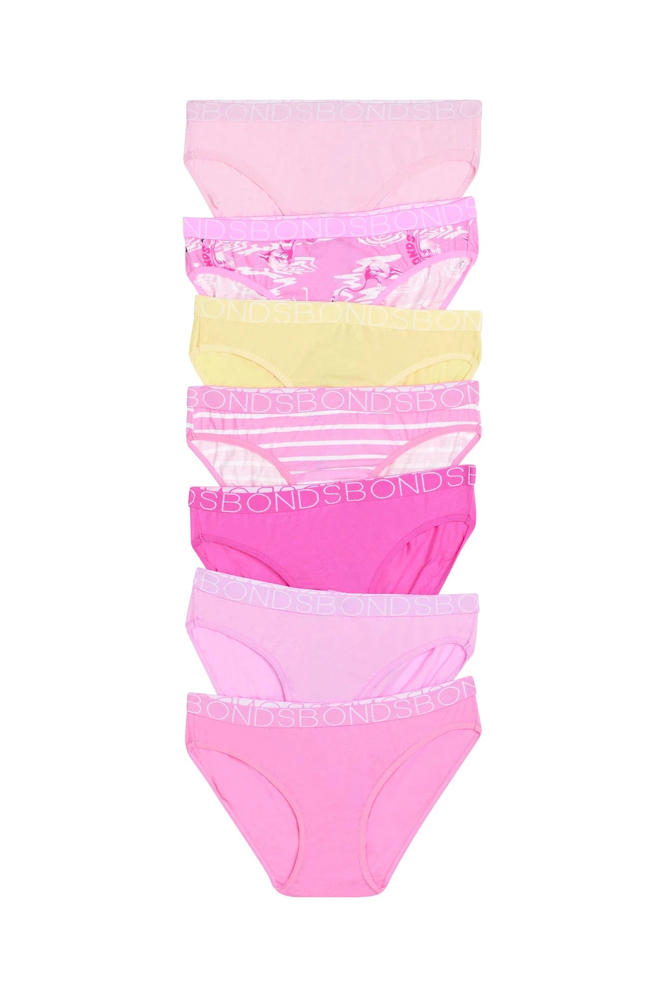 Bonds Girls Bikini 7 Pack - Felicity Flamingo