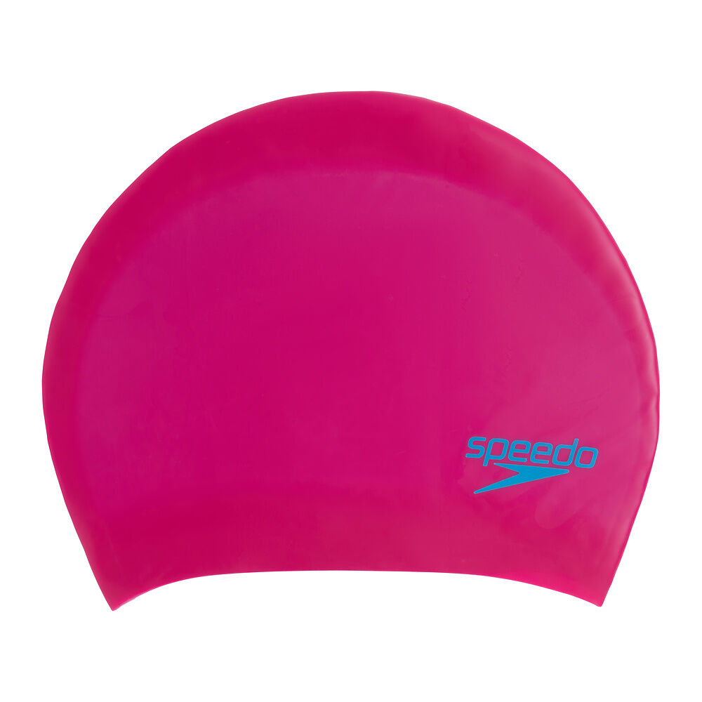 Speedo Junior Long Hair Cap - Begonia Pink/Lapis Blue