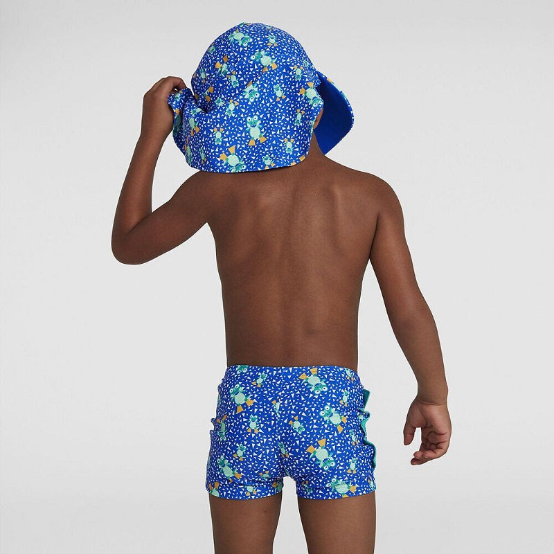 Speedo Toddler Boys Corey Croc Sun Protection Hat - Beautiful Blue/Emerald/Mango/Aqua Mint/White