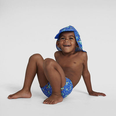 Speedo Toddler Boys Corey Croc Sun Protection Hat - Beautiful Blue/Emerald/Mango/Aqua Mint/White