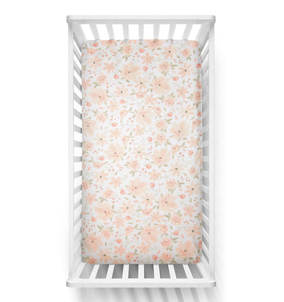 Living Textiles Cot Fitted Sheet - Meadow