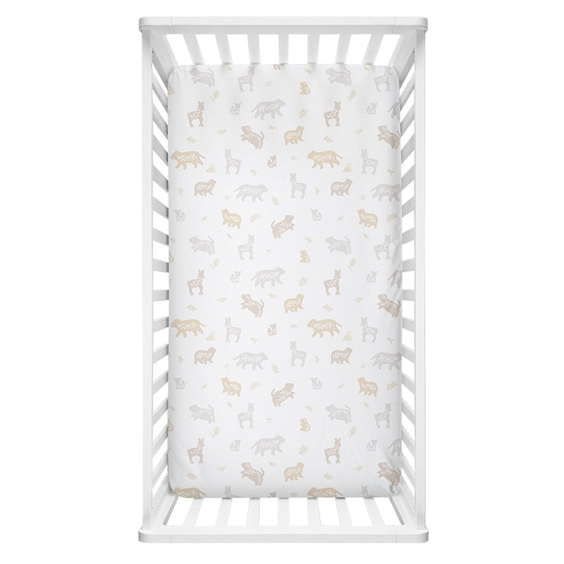 Living Textiles Cot Fitted Sheet - Bosco Bear
