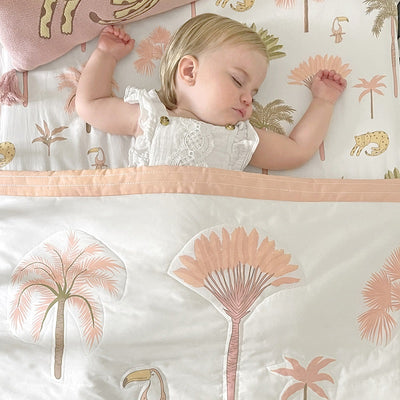 Living Textiles Cot Fitted Sheet - Tropical Mia