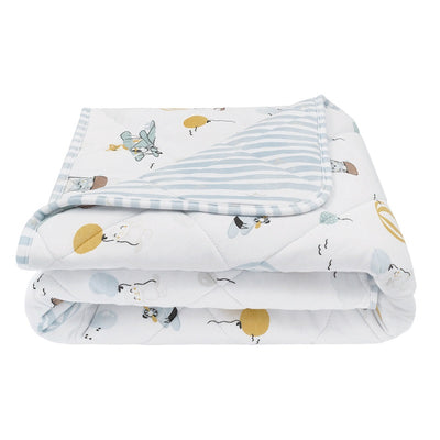 Living Textiles Reversible Quilted Cot Comforter - Up Up & Away
