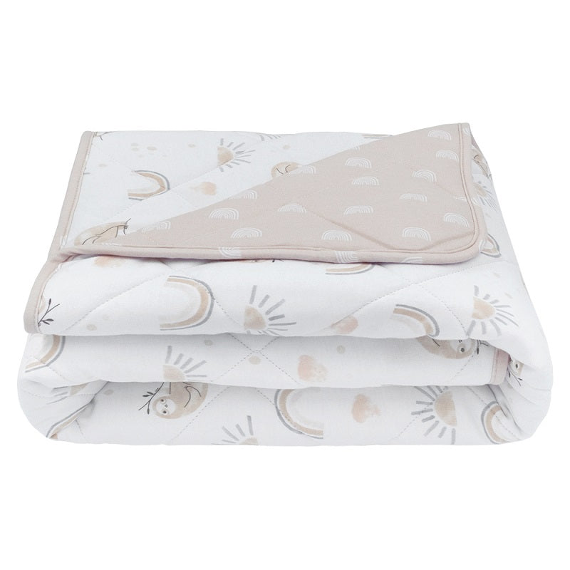 Living Textiles Reversible Quilted Cot Comforter - Happy Sloth