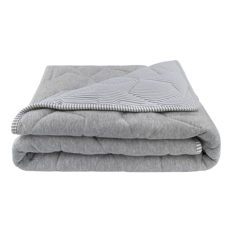 Living Textiles Star Quilted Cot Comforter - Grey Melange