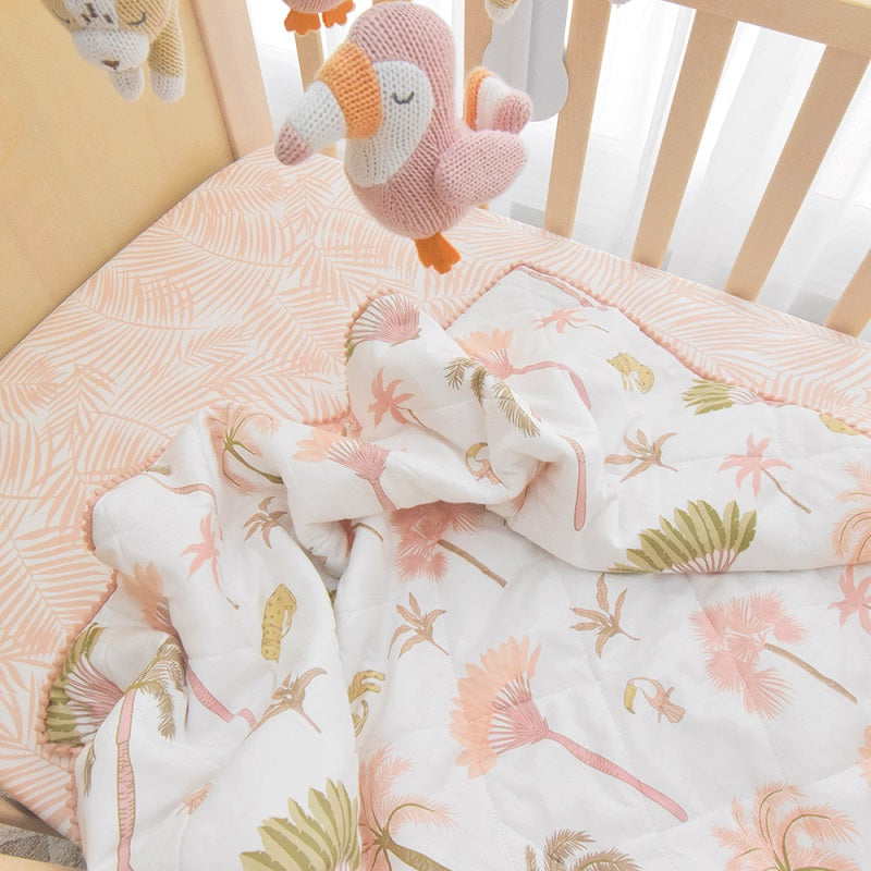 Living Textiles Quilted Reversible Cot Comforter - Tropical Mia