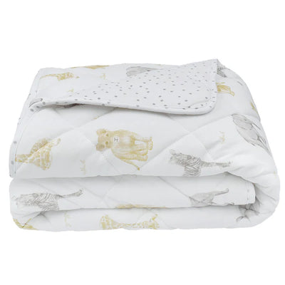 Living Textiles Jersey Quilted Cot Comforter - Savanna Babies