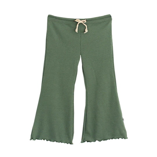 Duke & Duchesses Andie Ribbed Flares - Sage Green