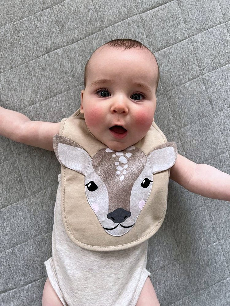 Mister Fly Face Bib - Baby Fawn