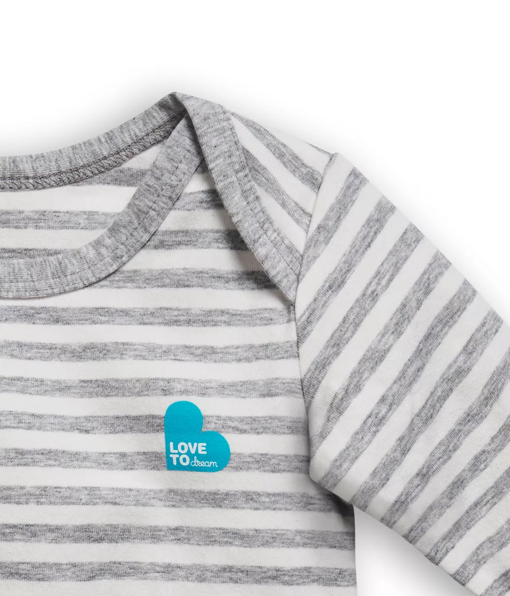 Love To Dream Cotton Long sleeve Bodysuit - Grey Stripe