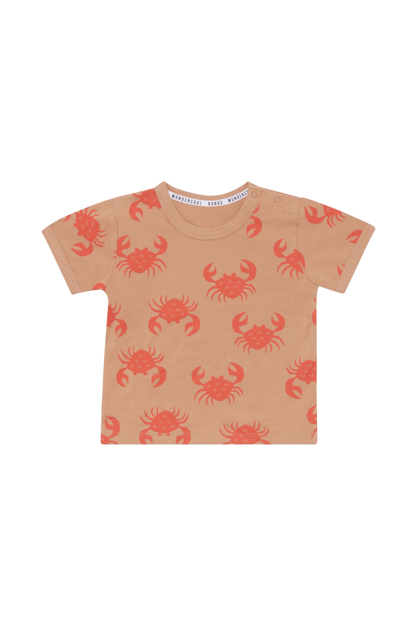 Bonds Wondercool Short Sleeve Tee - Crabby Crab Natural