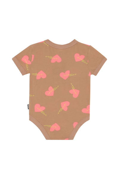 Bonds Roomies Short Sleeve Bodysuit - Love Bonds Pale Almond