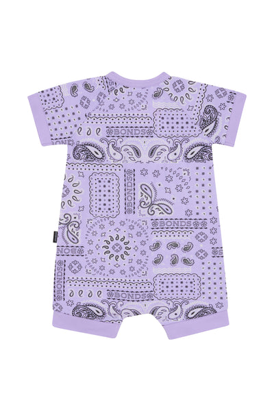 Bonds Zip Romper - Paisley Paradise Lilac