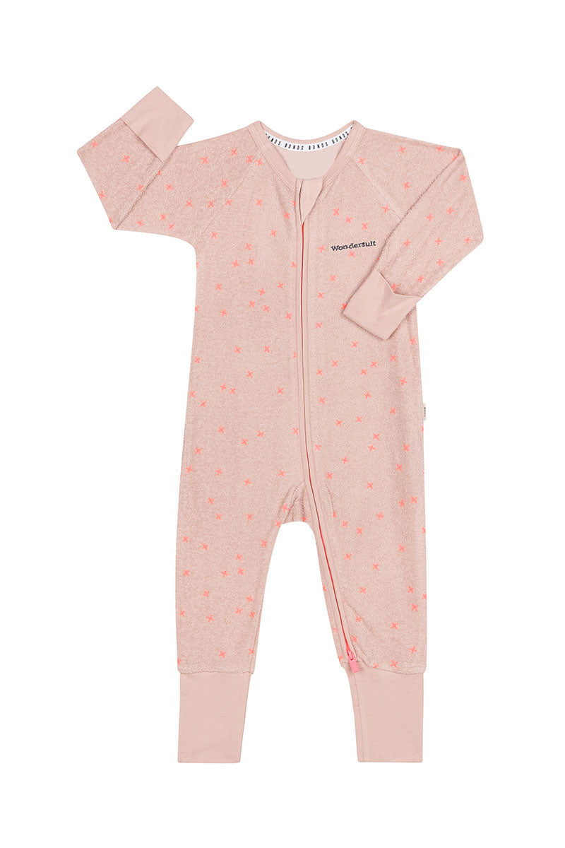 Bonds 2 Way Zip Poodlette Wondersuit - A Thousand Crosses Pink